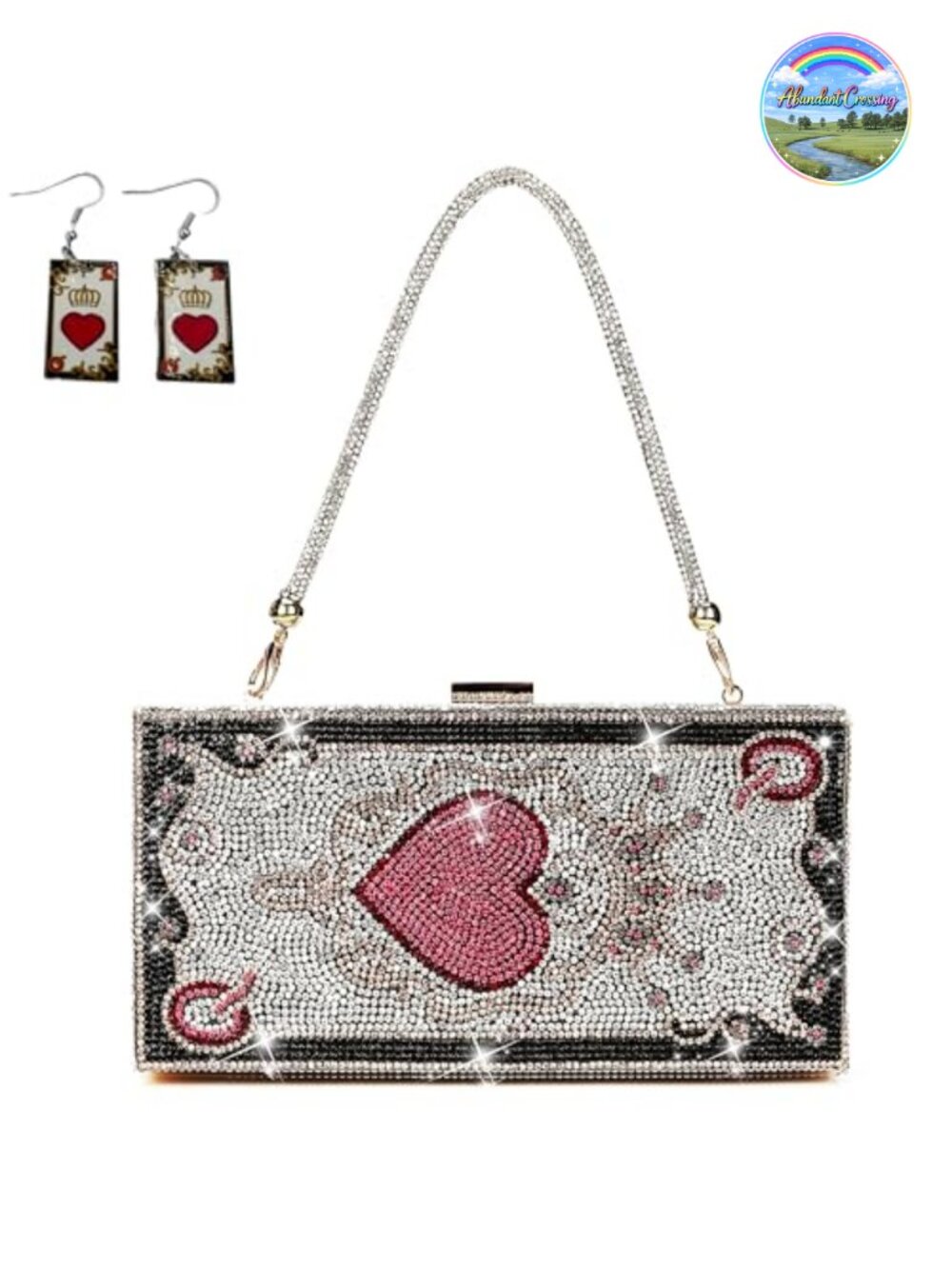 Diamond Crystal Evening Clutch Bag Minaudiere Purse Chain Strap Wedding Party